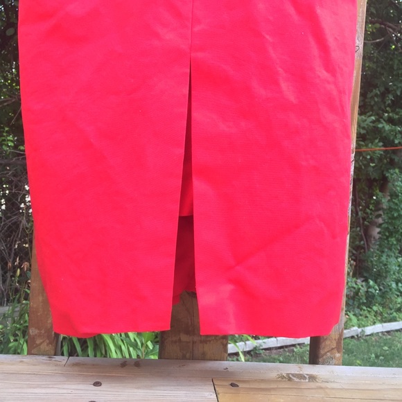 Invisible zip back w/ front slit & double skirt 4 - Picture 3 of 7